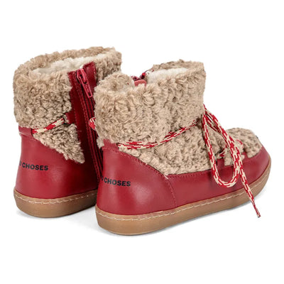 Faux Fur Lined Boots | Red