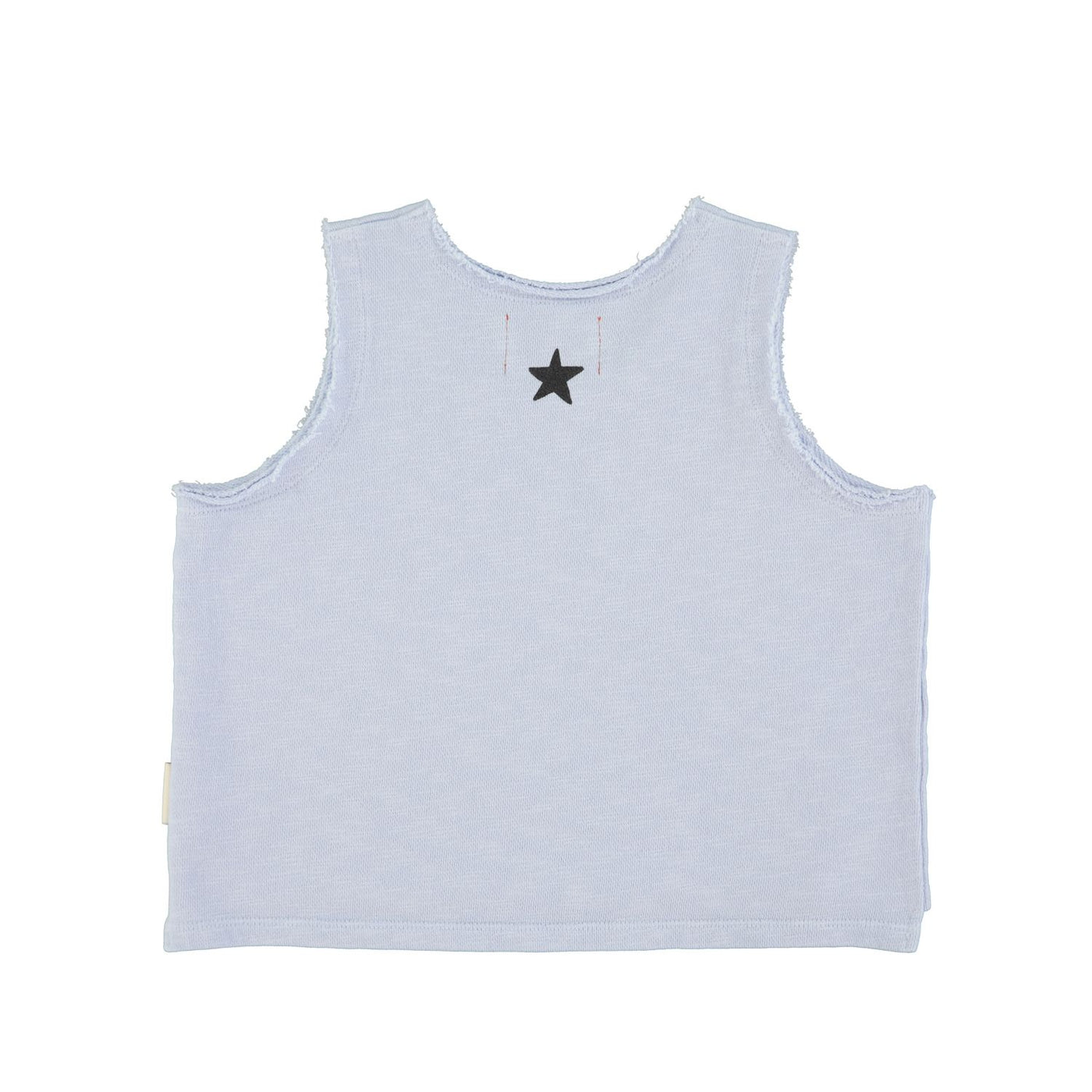 sleeveless t´shirt | light blue w/ tiger print