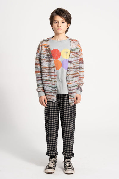 Piupiuchick longsleeve grey w/ multicolor circles print