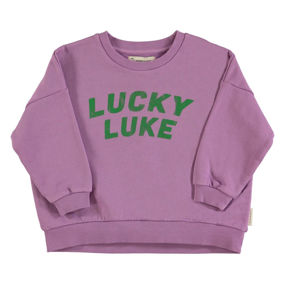 Piupiuchick sweatshirt mauve w/ "lucky luke" print