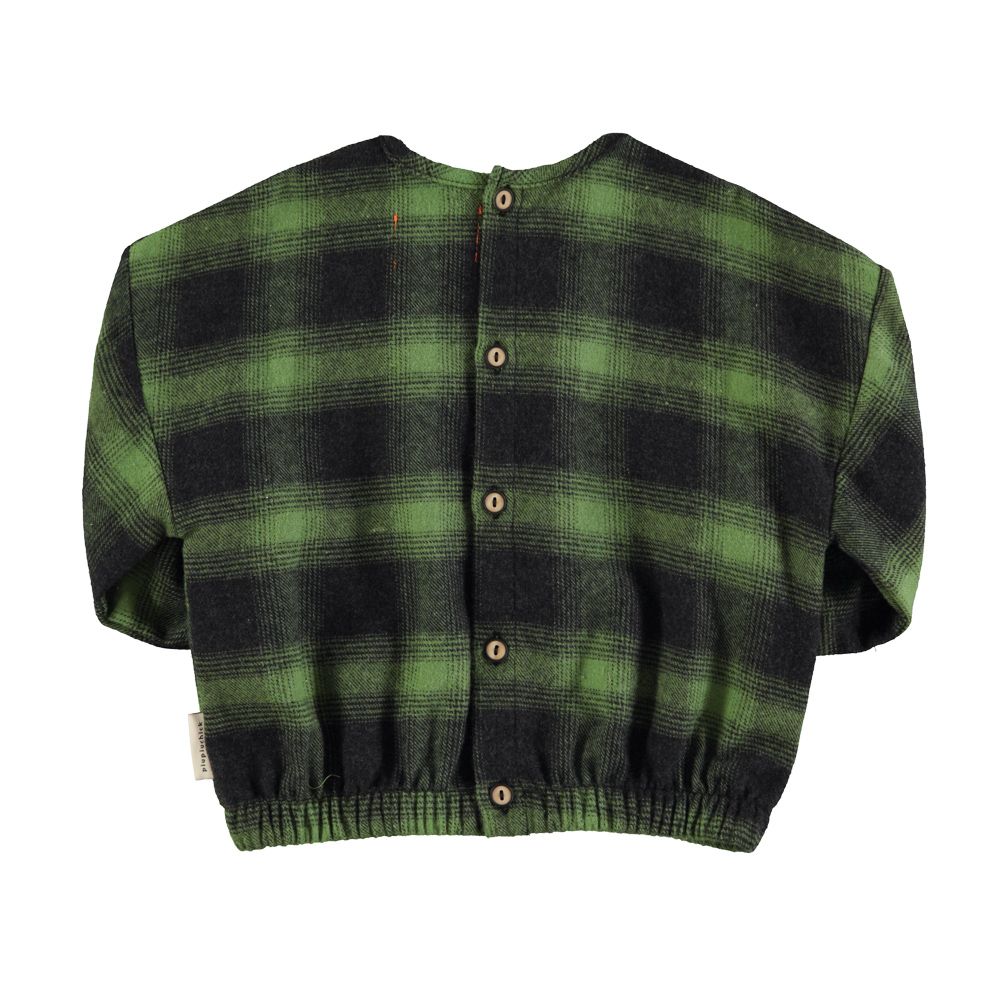 Piupiuchick Flannel blouse green & black checkered