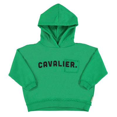 Piupiuchick/ hoodie/ green w/ "cavalier" print