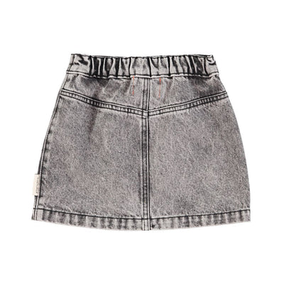 Piupiuchick short skirt washed black denim