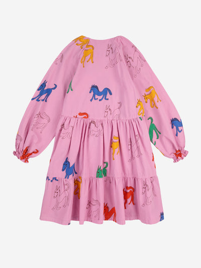 Bobo Choses Wonder Horse all over woven dress