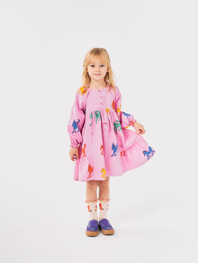 Bobo Choses Wonder Horse all over woven dress