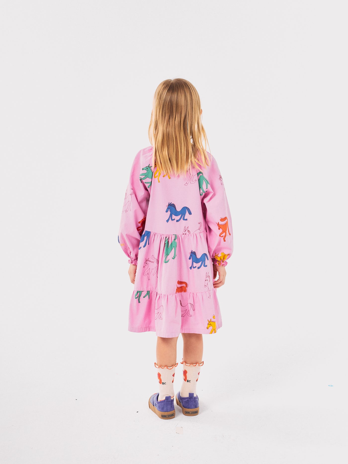 Bobo Choses Wonder Horse all over woven dress