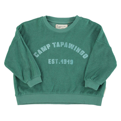 sweatshirt | green w/ "camp tapawingo" print