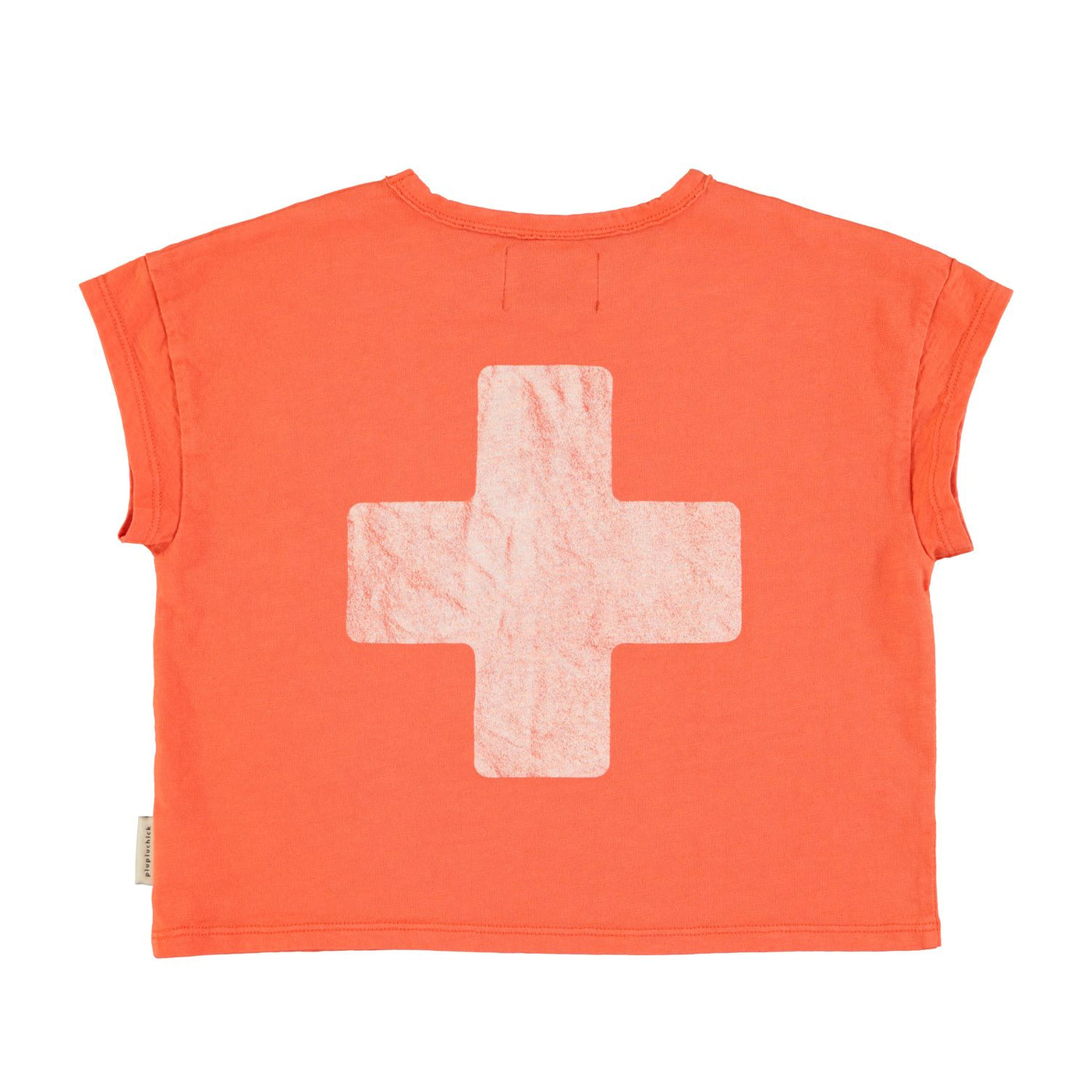 t'shirt | orange w/ "first aid" print