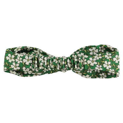 Piupiuchick headband w/ bow green flowers