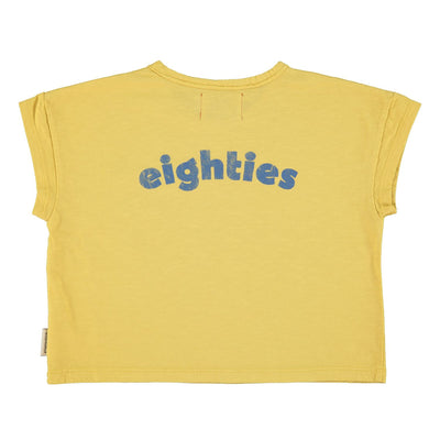 t'shirt | yellow w/ multicolor wave print