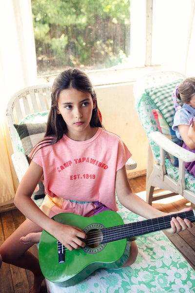 sleeveless t´shirt | pink w/ "camp tapawingo" print