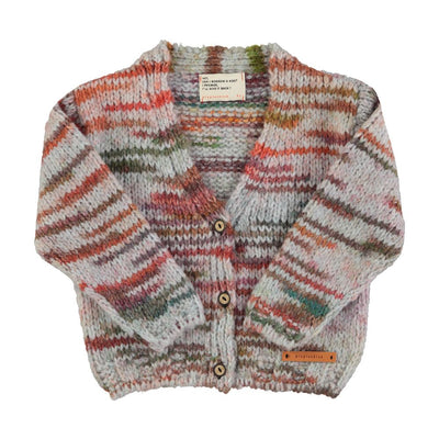 Piupiuchick knitted cardigan multicolor grey