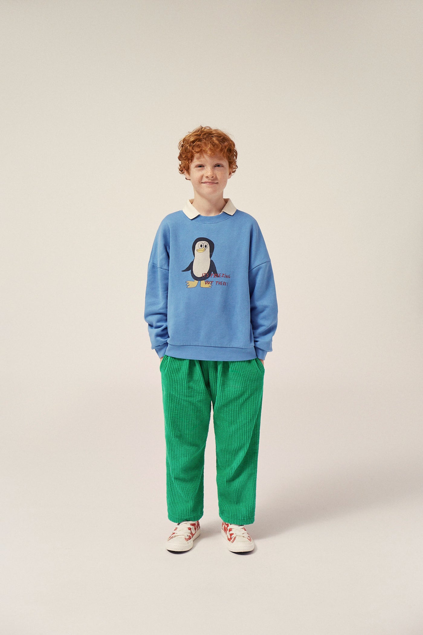 Green Corduroy Kids Trousers