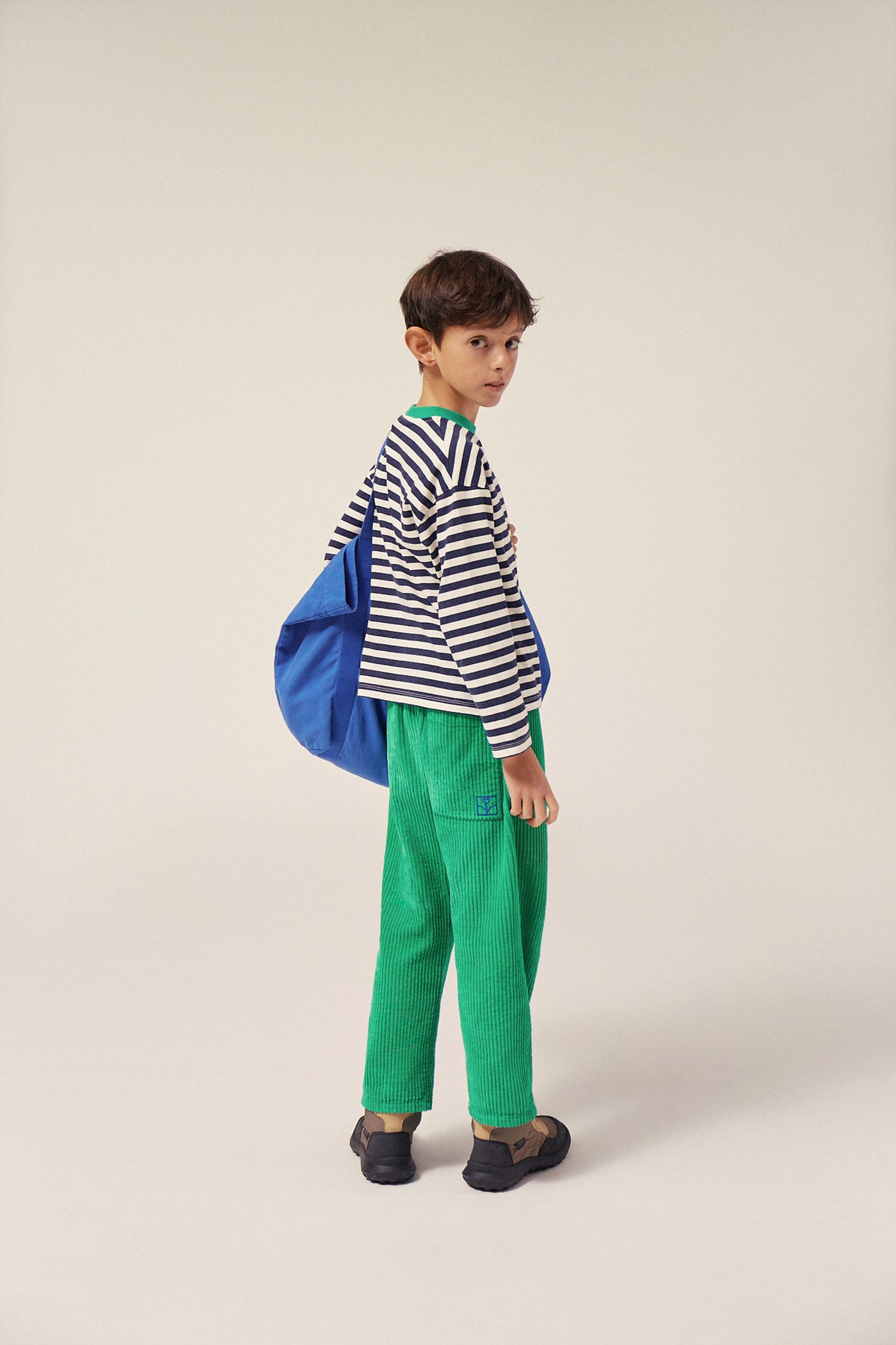 Blue Stripes Ling Sleeve Kids Tshirt