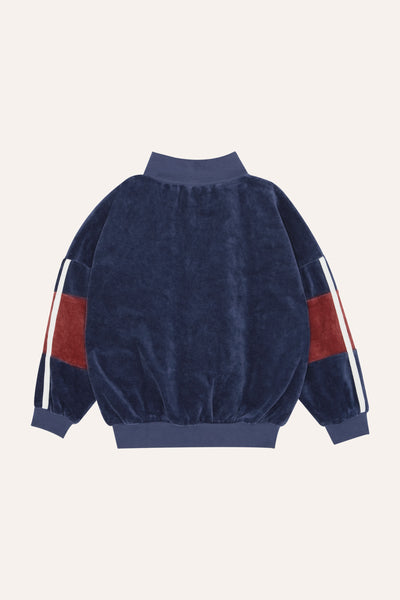 Contrasted Kids Zipped Sweatshirt