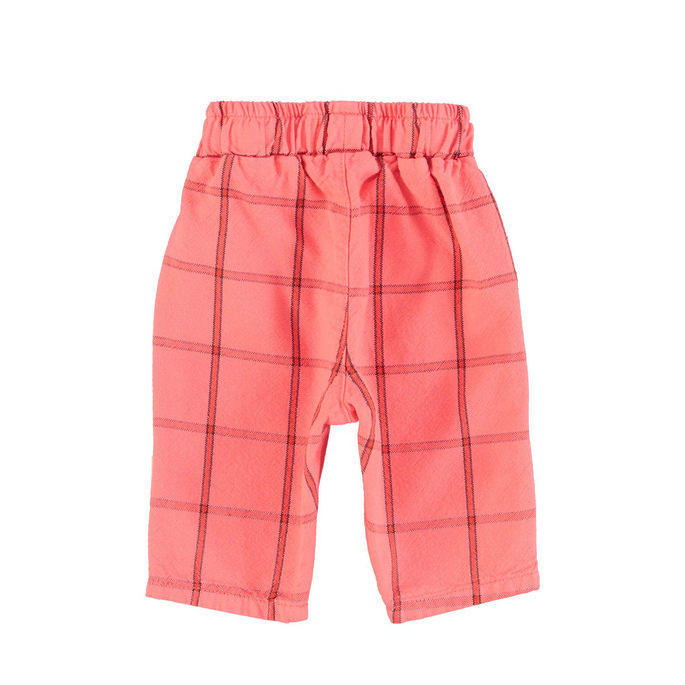 baby unisex trousers | pink checkered