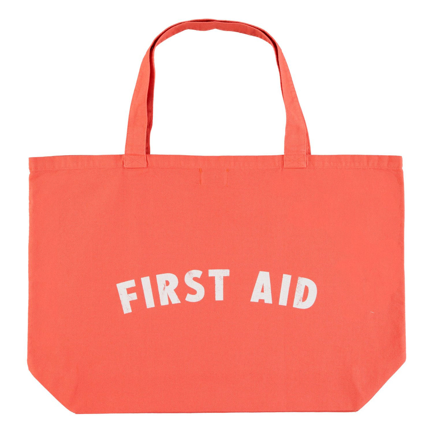 XL bag/ orange w/ "first aid" print