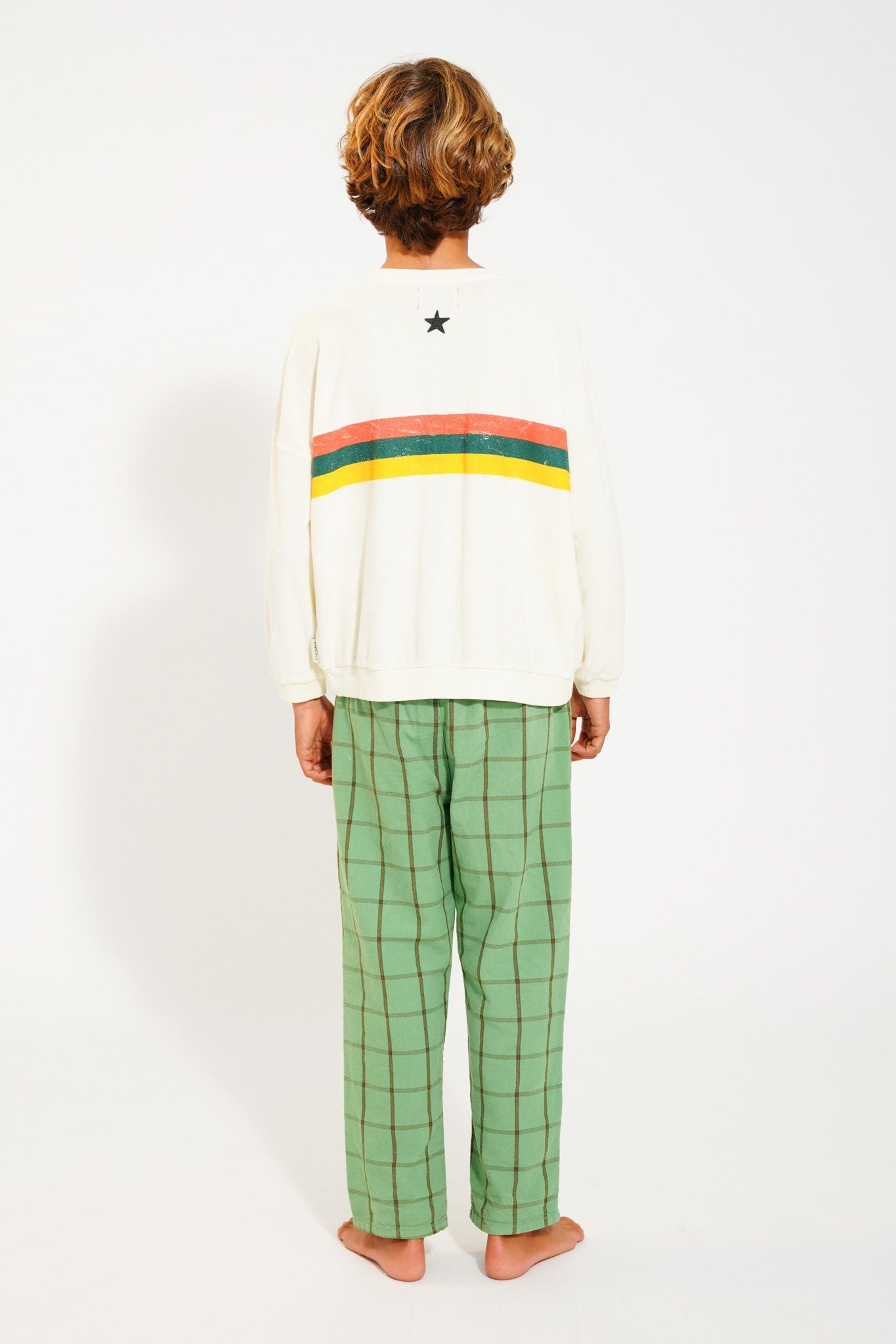 sweatshirt | ecru w/ multicolor stripes print