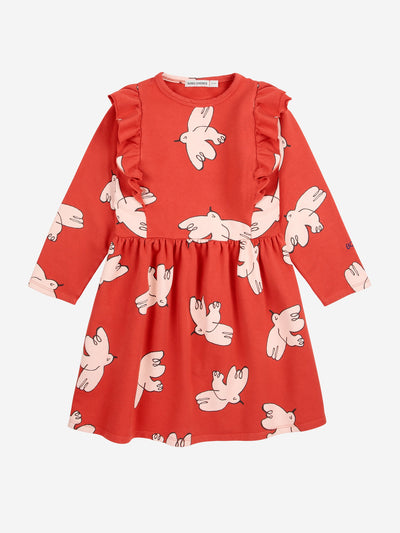 Freedom Bird all over ruffle dress