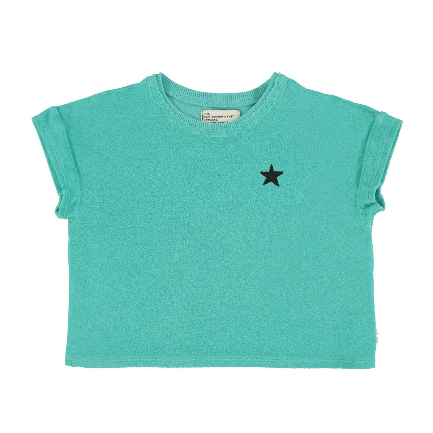 t'shirt | turquoise w/ black logo print