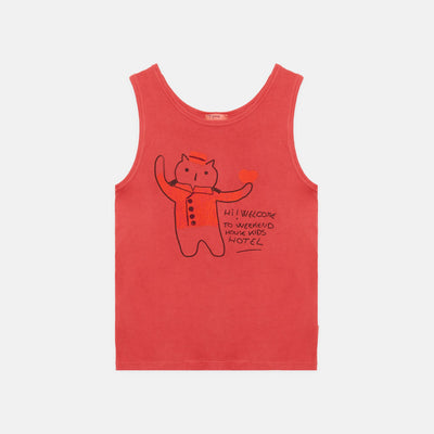 Camiseta sin mangas "Red Cat"