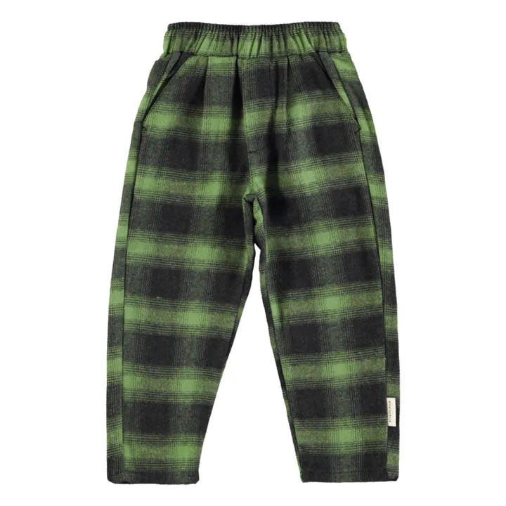 Trousers green&black checkered