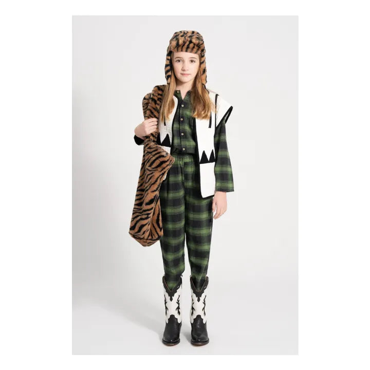 Trousers green&black checkered