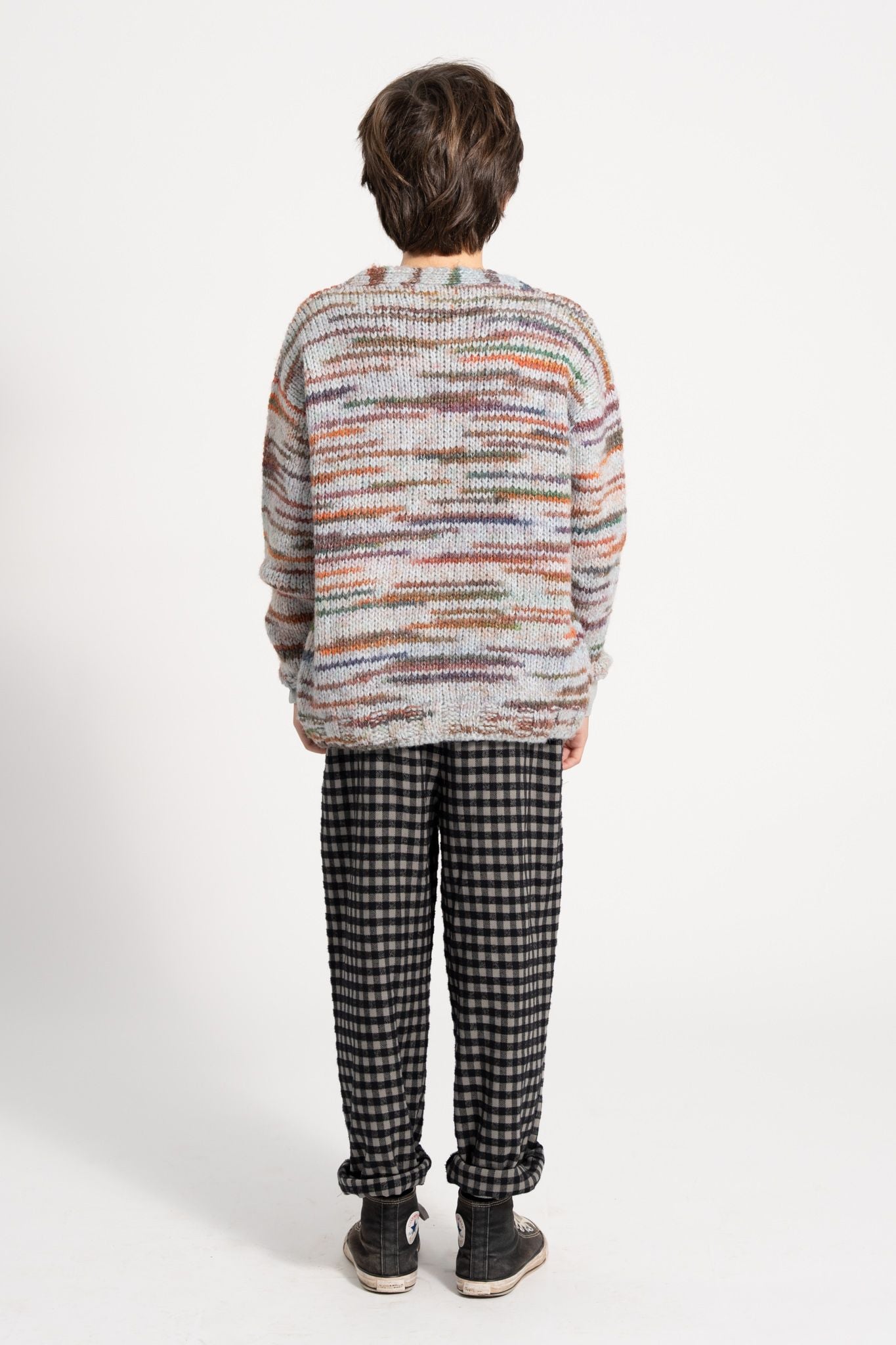 Piupiuchick longsleeve grey w/ multicolor circles print