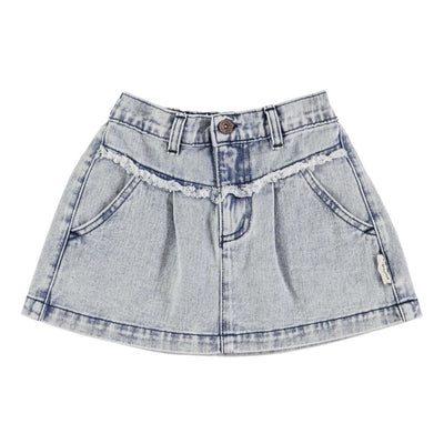 Piupiuchick short skirt washed light blue