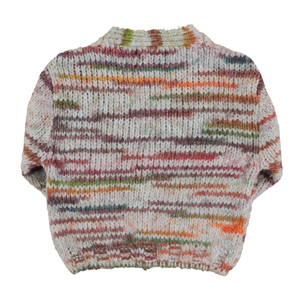 Piupiuchick knitted cardigan multicolor grey