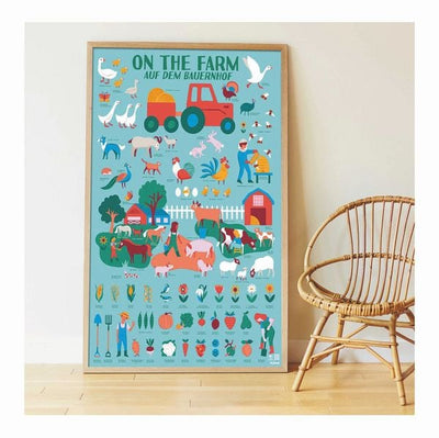 Poppik EDUCATIONAL POSTER + 58 STICKERS
AT THE FARM (3+)