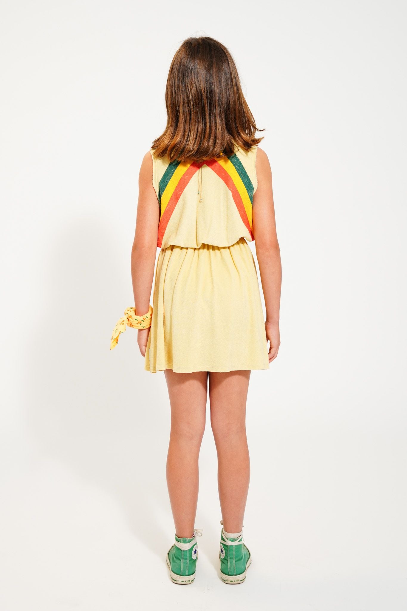 short dress | sand w/ multicolor stripes