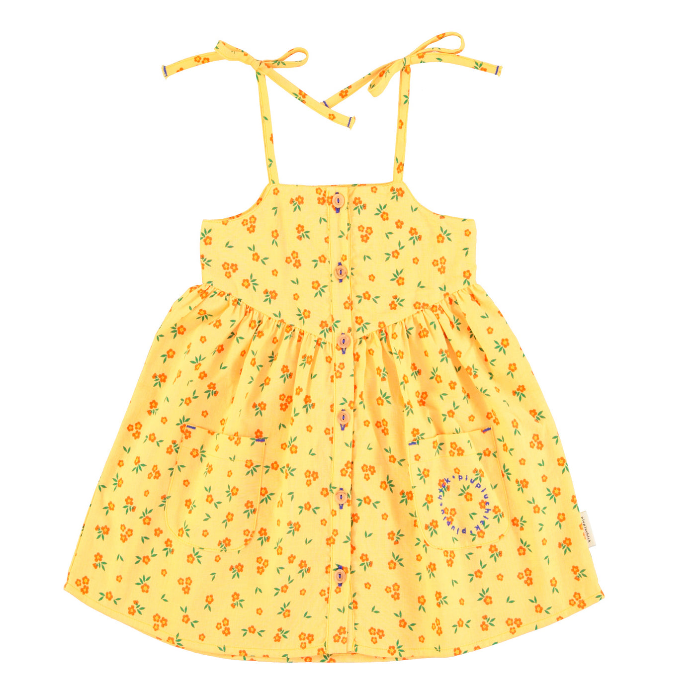 short dress | yellow w/ flowers allover