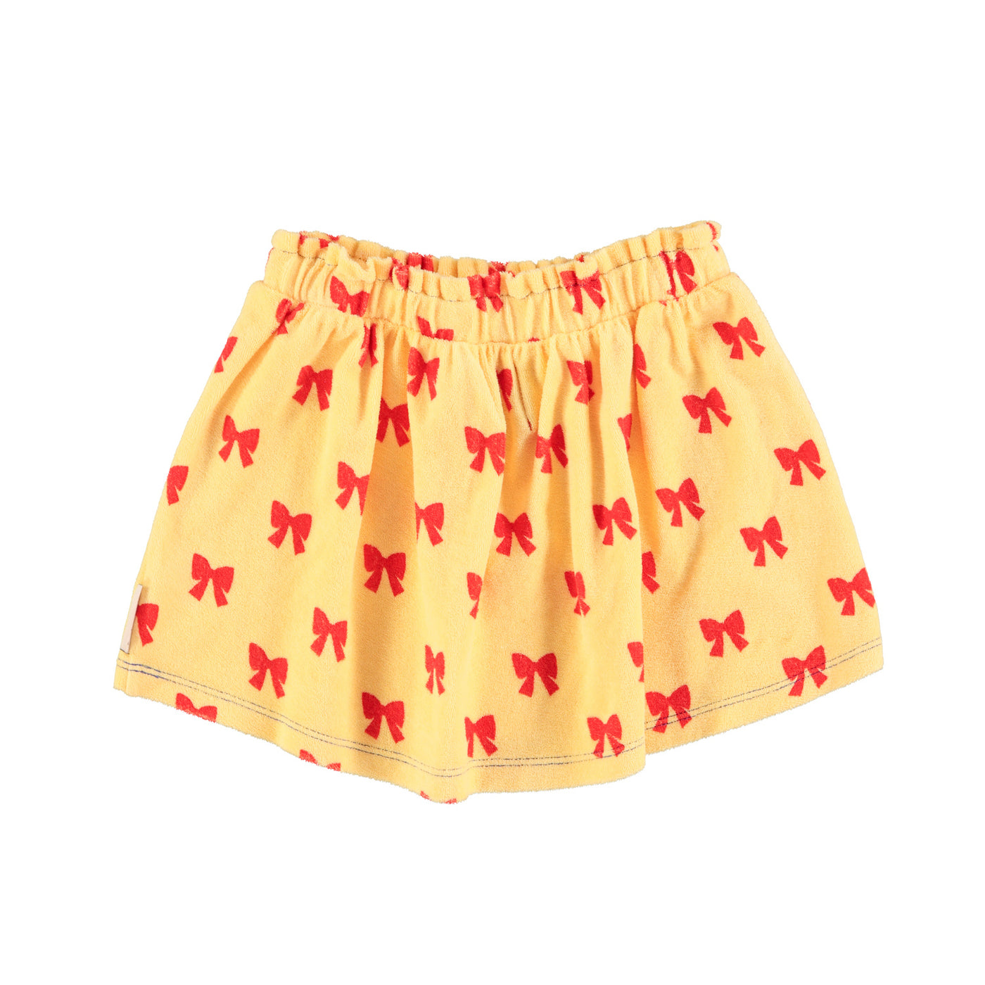 short skirt | yellow w/ red bows