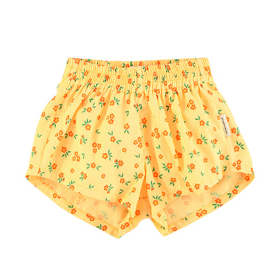 shorts | yellow flowers