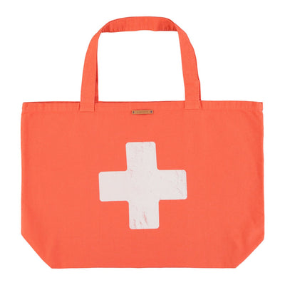 XL bag/ orange w/ "first aid" print