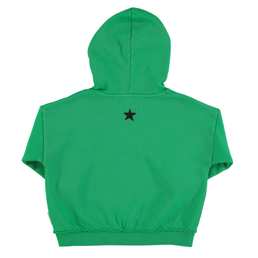 Piupiuchick/ hoodie/ green w/ "cavalier" print