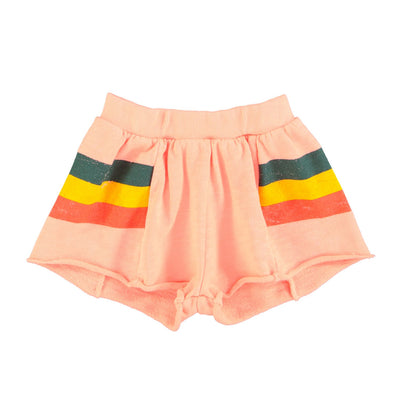 shorts | pink w/ multicolor stripes